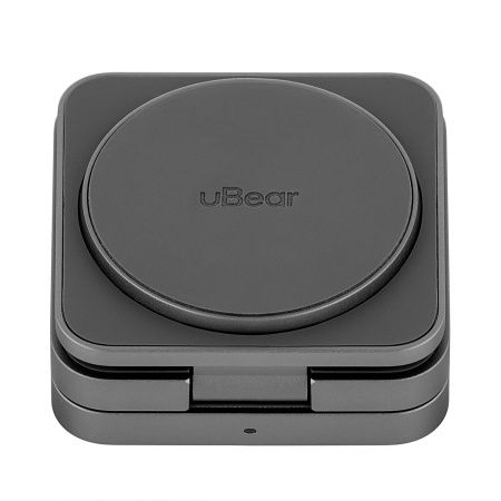 Беспроводное зарядное устройство uBear Balance 3 в 1 MagSafe 25 Вт, серый