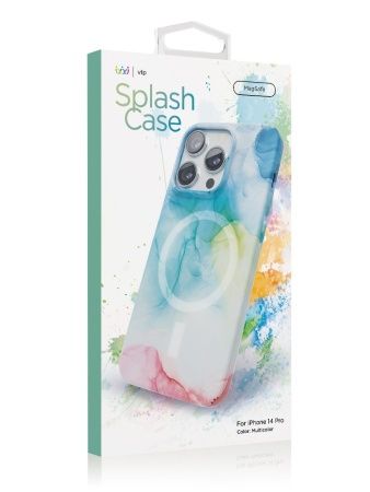 Чехол защитный “vlp” Splash case с MagSafe для iPhone 14 Pro, радужный