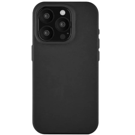 Чехол кожаный MagSafe uBear Capital iPhone 16 Pro Max, черный