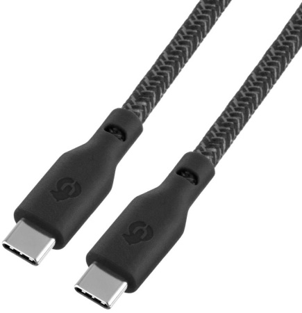 Кабель зарядный uBear Trend Cable USB-C/USB-C 1.2м, 60W, черный