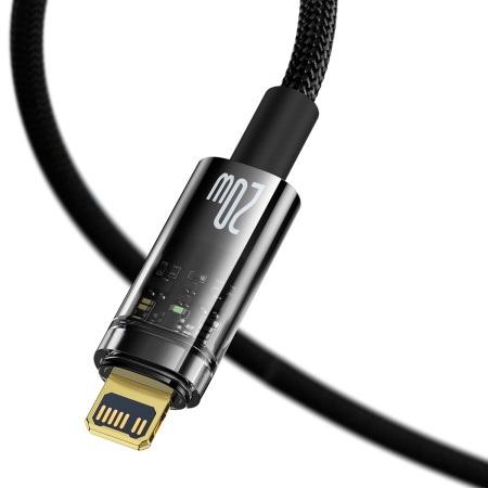 Зарядный провод Baseus USB-C-Lightning 1м, черный