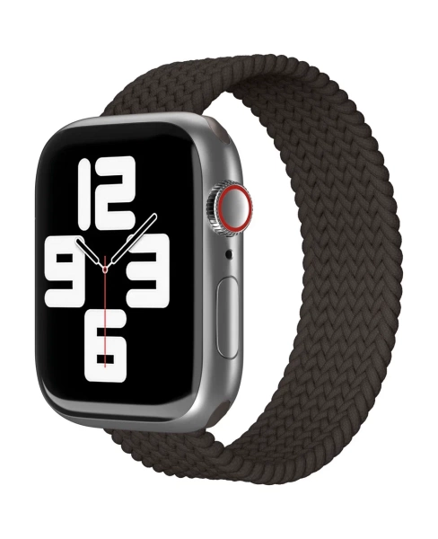 Ремешок нейлоновый плетёный "vlp" для Apple Watch 38/40/41, L/XL, 2шт, черный