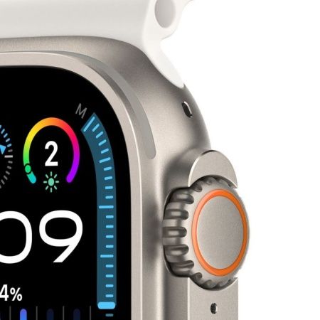 Apple Watch Ultra 2 49 мм, ремешок Ocean белого цвета