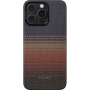 Чехол Pitaka Fusion Weaving MagEZ Case 4 iPhone 15 Pro, фиолетовый/оранжевый