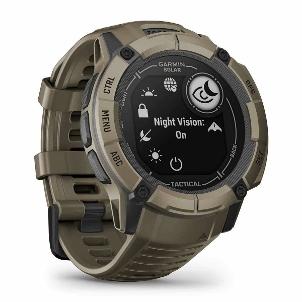 Умные часы Garmin Instinct 2 Solar Tactical 45 мм, коричневый (010-02627-04)