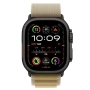 Apple Watch Ultra 2 2024 49 мм, корпус из черного титана, ремешок Alpine песочного цвета, размер S