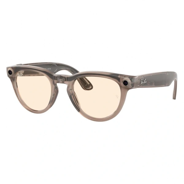 Ray-Ban Meta Headliner RW4009 (Глянцевая оправа цветом теплый камень, линзы шафраново-желтые), размер М