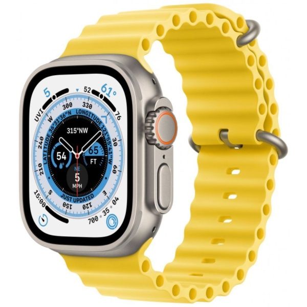 Apple Watch Ultra 49 мм, ремешок Ocean желтого цвета