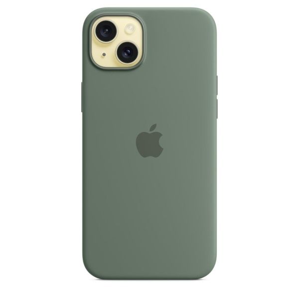 Чехол силиконовый MagSafe iPhone 15 Plus, зеленый