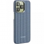Чехол Pitaka Fusion Weaving MagEZ Case 5 для iPhone 15 Pro Мах, голубой