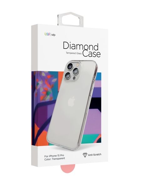 Чехол "vlp" Diamond case для iPhone 15 Pro, прозрачный