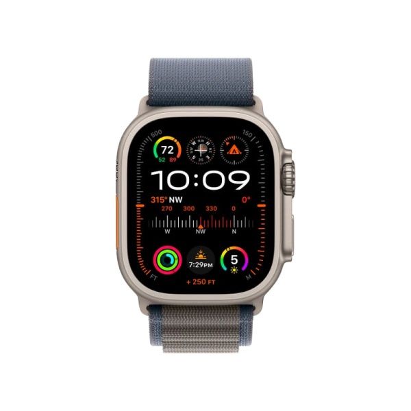 Apple Watch Ultra 2 49 мм, ремешок Alpine синего цвета, размер L