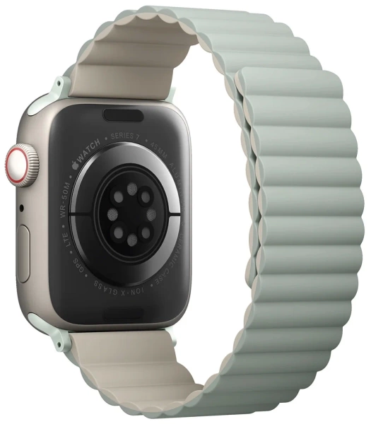 Ремешок Uniq Revix для Apple Watch 41/40/38mm, зеленый/бежевый