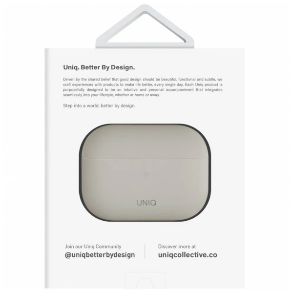 Чехол Uniq для Airpods Pro 2 LINO Liquid silicone, бежевый