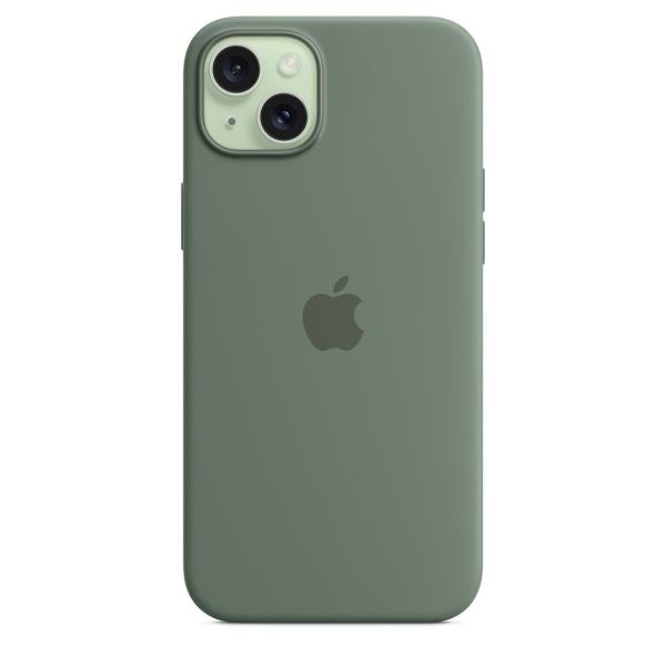 Чехол силиконовый MagSafe iPhone 15 Plus, зеленый