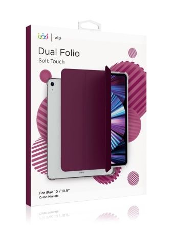 Чехол "vlp" Dual Folio для iPad 10, марсала