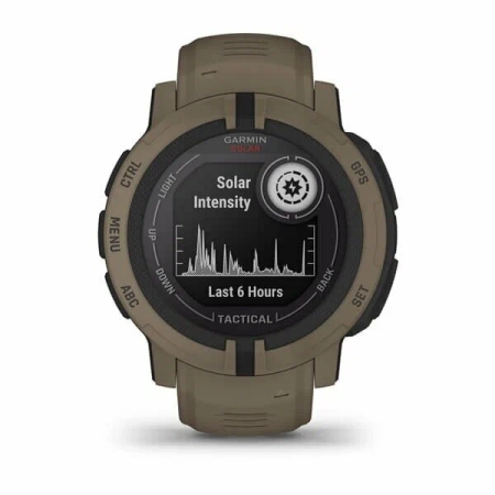 Умные часы Garmin Instinct 2 Solar Tactical 45 мм, коричневый (010-02627-04)