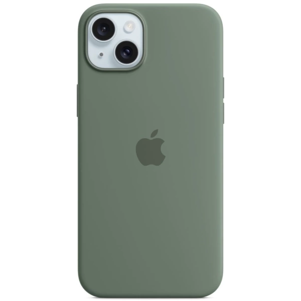 Чехол силиконовый MagSafe iPhone 15 Plus, зеленый