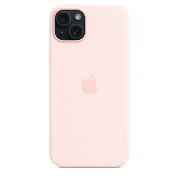 Чехол силиконовый MagSafe iPhone 15 Plus, розовый
