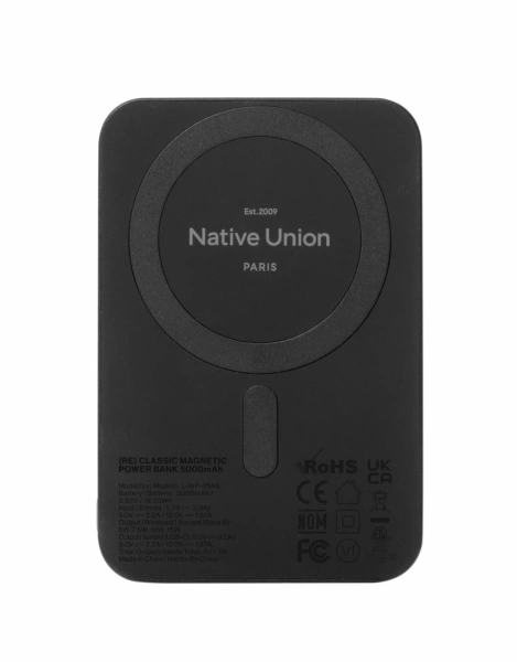 Внешний аккумулятор Native Union (Re)Classic Magnetic Power Bank 10000mAh, черный