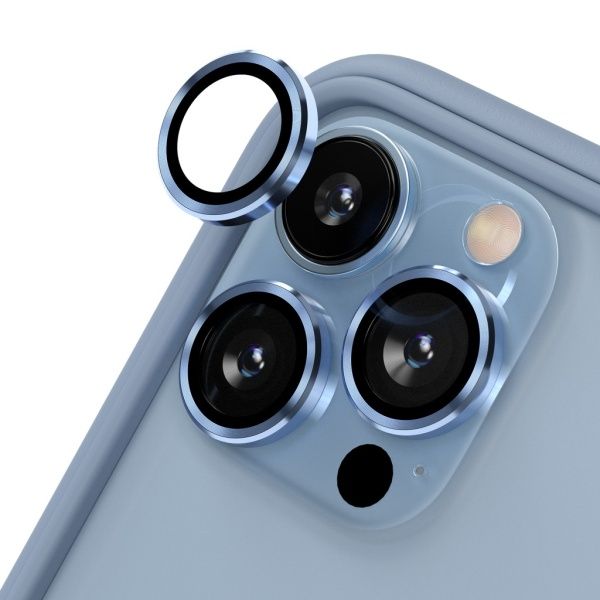 Защитное стекло камеры на iPhone 13 Pro/Pro Maх, голубой