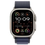 Apple Watch Ultra 2 2024 49 мм, корпус из натурального титана, ремешок Alpine темно-синего цвета, размер S
