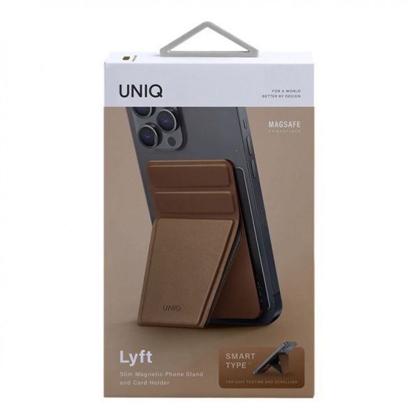 Бумажник Uniq LYFT Magnetic, коричневый