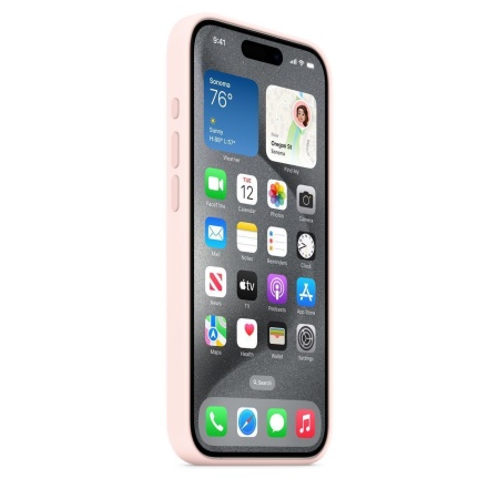 Чехол силиконовый MagSafe iPhone 15 Pro, розовый