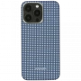 Чехол Pitaka Fusion Weaving MagEZ Case 5 для iPhone 15 Pro Мах, голубой