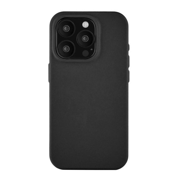 Чехол защитный uBear Capital Leather Case iPhone 15 Pro Max MagSafe, черный