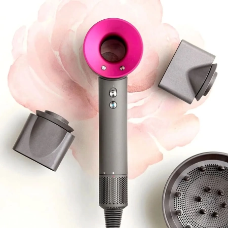 Фен Dyson Supersonic HD07, никель/фуксия (Nickel/Fucsia)