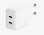 Сетевое зарядное устройство uBear 2 ports USB-C, Wall charger Bridge 45W WC27WHPD45-2C, белый