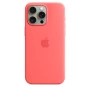 Чехол оригинальный силиконовый MagSafe iPhone 15 Pro, гуава