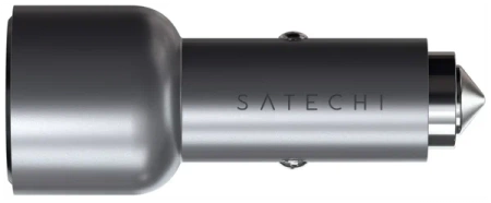 Автомобильное зарядное устройство Satechi 40W Dual USB-C, серый