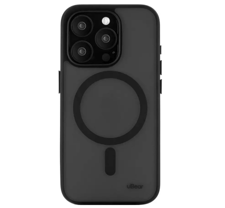 Чехол защитный uBear Cloud Mag Case, iPhone 15 Pro, MagSafe, черный
