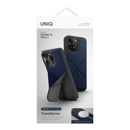 Чехол Uniq c MagSafe для iPhone 15 Pro Transforma, синий