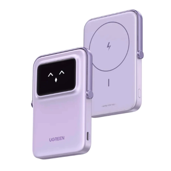 Внешний аккумулятор UGREEN UNO 5000mAh MIni Magnetic Wireless 20W, фиолетовый