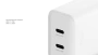 Сетевое зарядное устройство uBear 2 ports USB-C, Wall charger Bridge 45W WC27WHPD45-2C, белый
