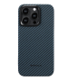 Чехол Pitaka MagEZ Case 4 Kevlar для iPhone 15 Pro, черно-синий