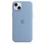 Чехол силиконовый MagSafe iPhone 15 Plus, голубой