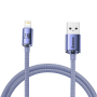Зарядный провод Baseus Crystal Shine Series USB - Lightning 1.2м, фиолетовый