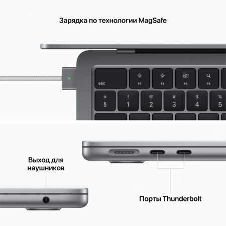 Apple MacBook Air 13" M2 8 ГБ, 256 ГБ SSD, «серый космос» (MLXW3)