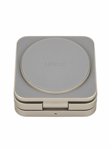 Беспроводное зарядное устройство uBear Balance 3 в 1 MagSafe 25 Вт, титан