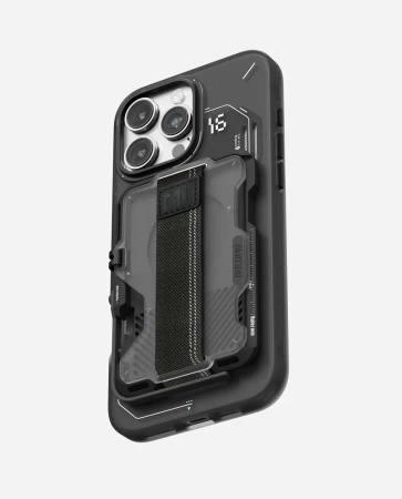 Картхолдер Aulumu G03 MagSafe, многофункциональный магнитный кошелек, полупрозрачный серый   