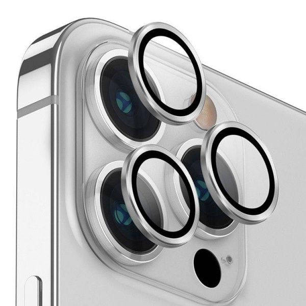 Защитное стекло камеры LITO iPhone 15 Pro/15 Pro Max, серебристый
