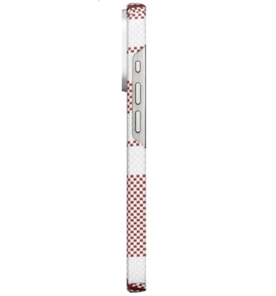 Чехол Pitaka x IXIEY Fusion Weaving MagEZ Case 5 для iPhone 15 Pro Мах, белый/ коричневый