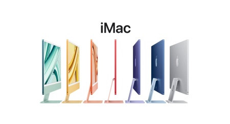 Моноблок Apple iMac 24" Retina 4,5K, M3 (8C CPU, 10C GPU, 2023), 8 ГБ, 256 ГБ SSD, фиолетовый