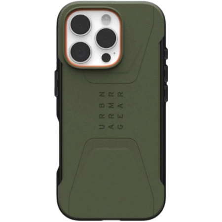 Чехол с поддержкой Magsafe UAG Civilian iPhone 16 Pro, оливковый