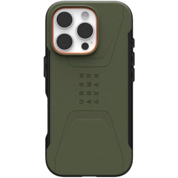 Чехол с поддержкой Magsafe UAG Civilian iPhone 16 Pro, оливковый