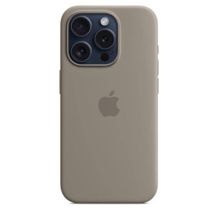 Чехол оригинальный силиконовый MagSafe iPhone 15 Pro Max, натуральный титан